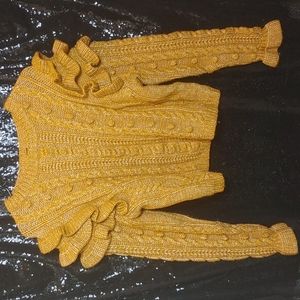 Forever 21 Ruffled Cropped Cable Knit Sweater